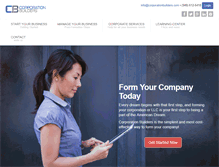 Tablet Screenshot of corporationbuilders.com